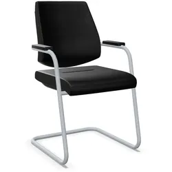 Sedus black dot Freischwinger - Era Forward schwarz (CSE14) / Weißaluminium (119)