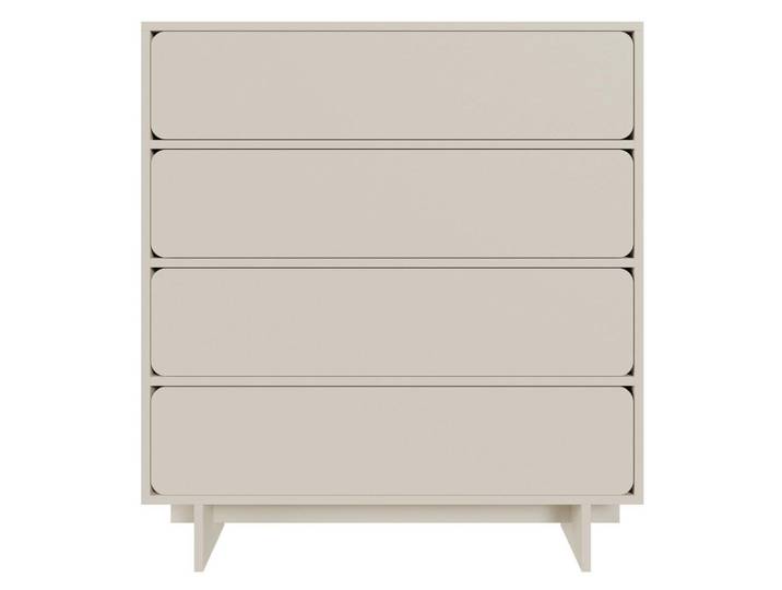 Selsey Kommode Wuwu Greige 101 cm, Taupe, Holzwerkstoff, 4 Schubladen, Rechteckig, 100.8x111.8x35 cm, Kleinmöbel, Kommoden