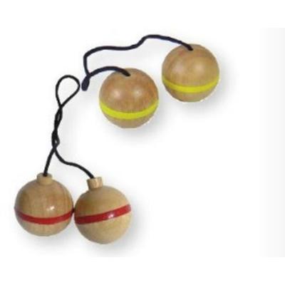 BEX 599-519 Leitergolf Ersatz Bälle, 3 Sets mit rotem Ring, Gummibaum Holz