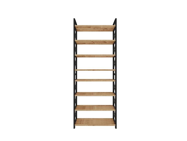 Bibliothèque en bois Plastic - 46 x 18 x 128 cm - Noir