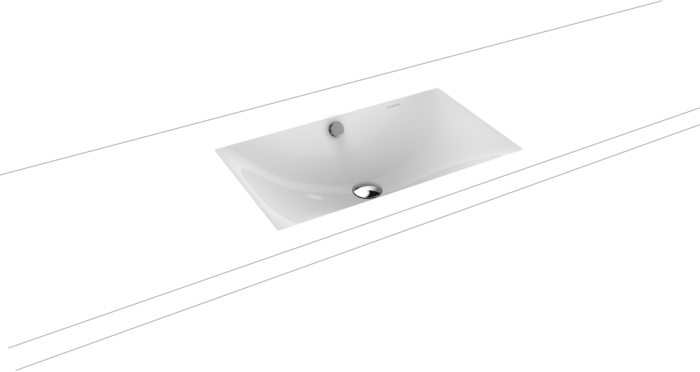 Kaldewei Silenio Unterbauwaschtisch 906006003001 3047, 63,4 x 39,1 cm, weiss, Perl-Effekt