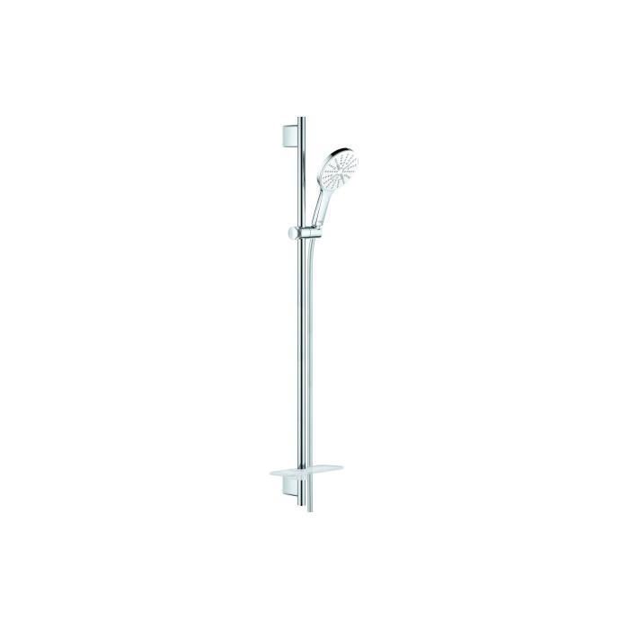 Grohe Rainshower Brausegarnitur 26578LS0 moon white, Brausestange 900mm, 3 Strahlarten