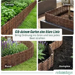 Relaxdays, Rasenkante, Beeteinfassung (2 cm)