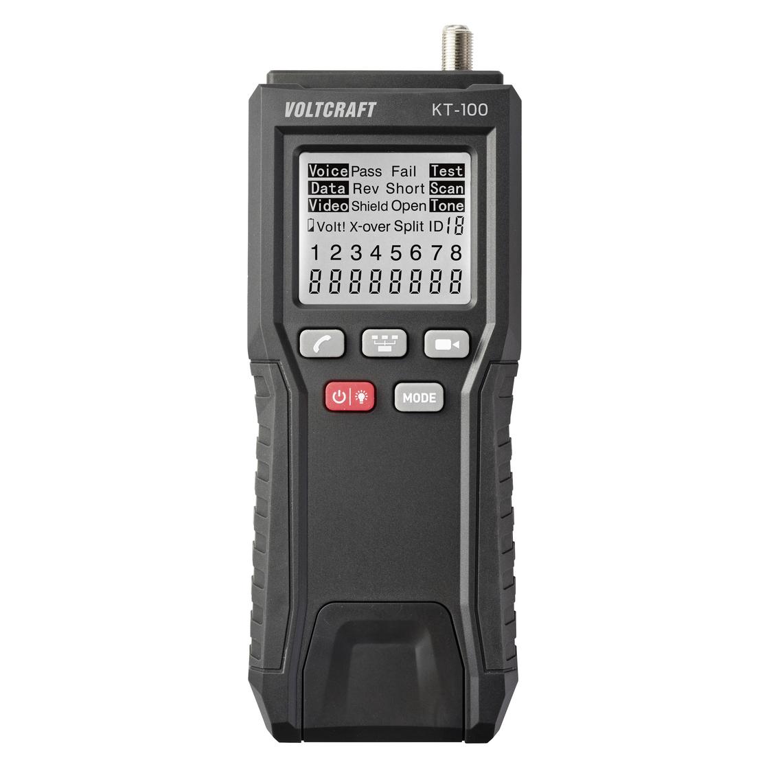 Voltcraft Netzwerkprüfgerät VC-17373870 KT-100 Netzwerk (Kabeltester) (VC-17373870)