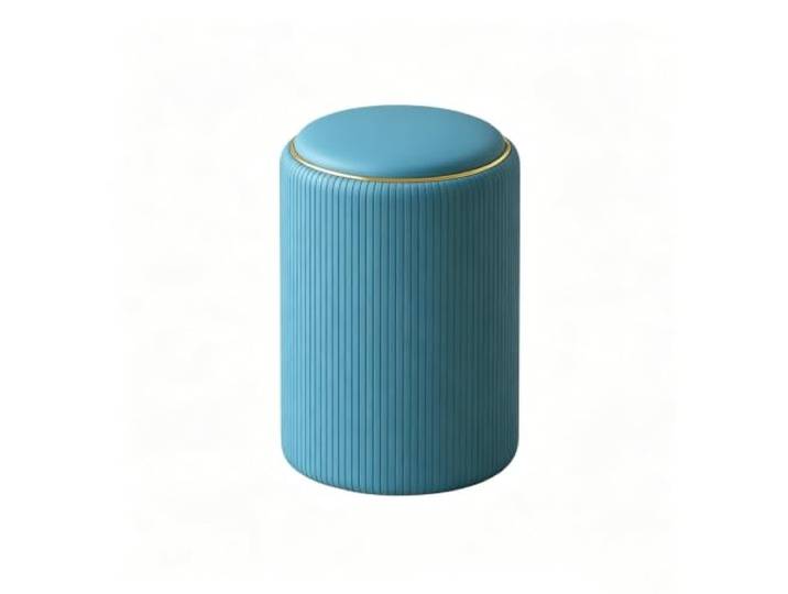 Roun Vanity Hocker, Aufbewahrungshocker Mit Lederpolsterung Multifunktionaler Fußhocker for Schlafzimmer und Wohnzimmer, hohler, versteckter Stauraum, Massivholzrahmen(Blue)