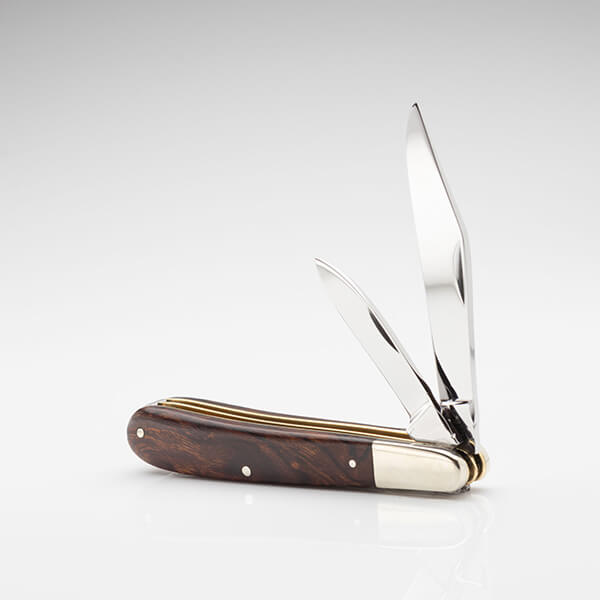 Taylor s Eye Witness Twin Bladed Gentleman's Clip Point Desert Ironwood Worked Back Pocket Knife
