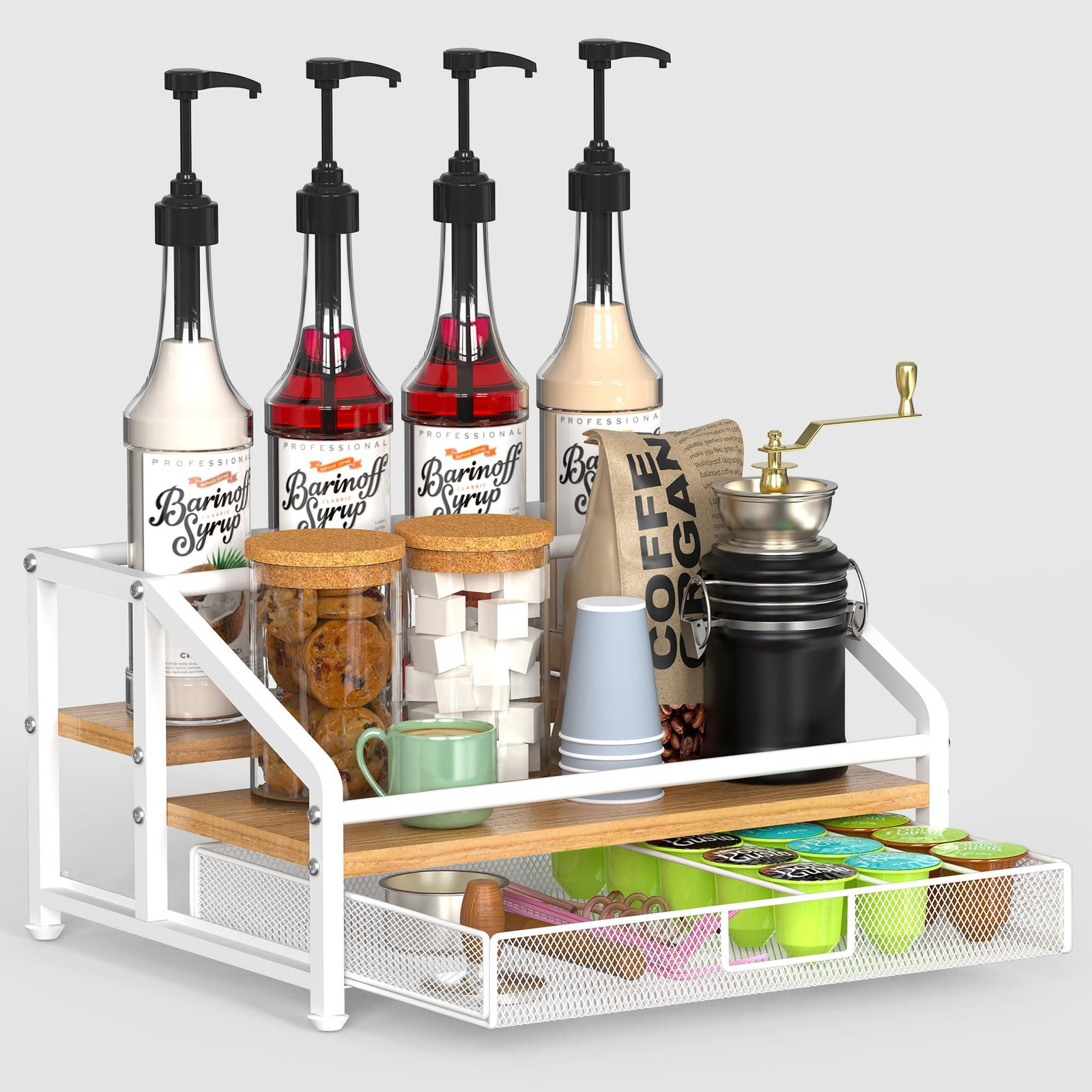 Selius Koffie Siroop Organizer Rack