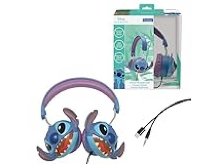 Lexibook, Disney Stitch, Casque Stéréo Filaire 3D Stitch, HP015D