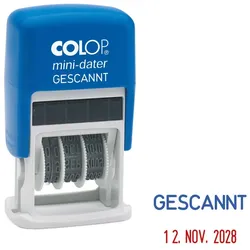 COLOP Datumstempel mit Text S160/L "GESCANNT"