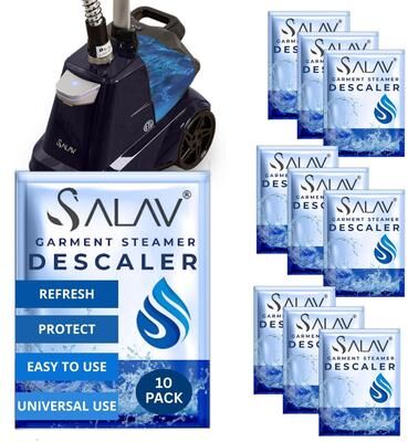 SALAV Upright Garment Steamer Descaling Packets for Mineral Build-Up, 10 Piece