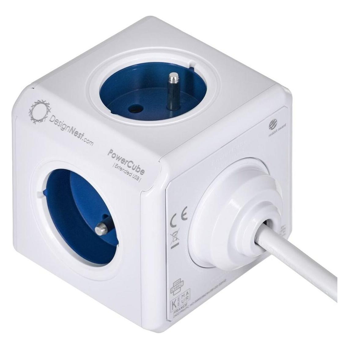 Allocacoc 2402BL/FREUPC Innenraum 1.5m Blau (4x, 1.50 m) (Extended USB 1)