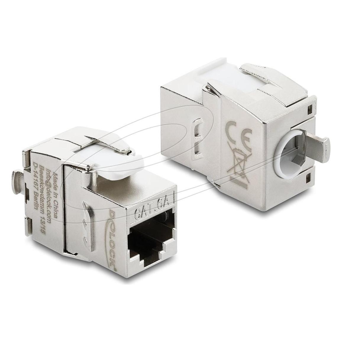 Delock Keystone Modul RJ45 Buchse zu LSA Cat.6A werkzeugfrei (Keystone Modul) (90990)