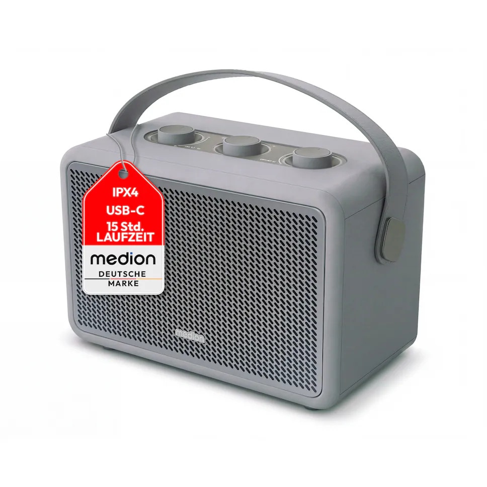 Medion LIFE BXO-1 Bluetooth Lautsprecher grau
