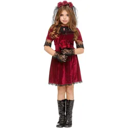 Fun World Vampirbraut für Mädchen - Halloween Kostüm Kinder (152, 158, 164)