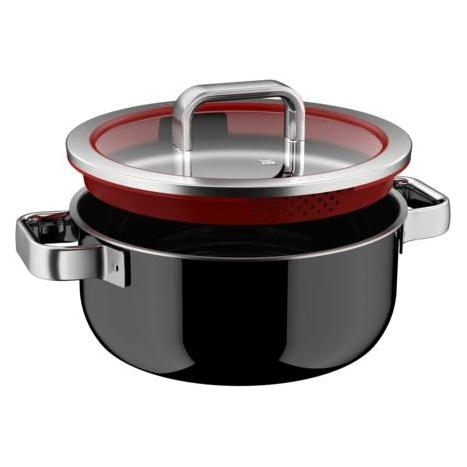 WMF Fusiontec Function Pro, Bratentopf mit Deckel, 24 cm, Black (Kochtopf, Edelstahl, 24 x 10.50 cm) (3201114080)