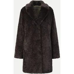 Kunstfellmantel in Teddy-Optik Braun 42