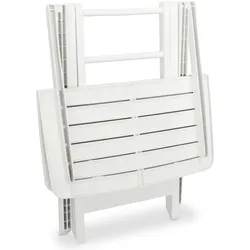 vidaXL 3-tlg. Bistro-Set Klappbar Kunststoff 341 : Farbe - Weiss