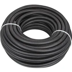 Wellschlauch zweiteilig PP NW37, schwarz 1 Rolle = 25m Lagra Systemtechnik
