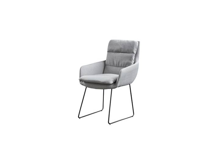 Kawola Stuhl Vince Hellgrau Webstoff, Textil, 60x92x58 cm, Esszimmer, Stuhl, Armlehnstühle