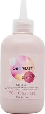 Inebrya Ice Cream Keratin Oil Elixir - Keratin-based Reconstructive Oil Serum - 200ml (200 ml) (21400880)