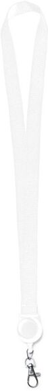 Lanyard publicitaire avec accessoire rétractable Sumba blanc TAILLE UNIQUE ADULTE
