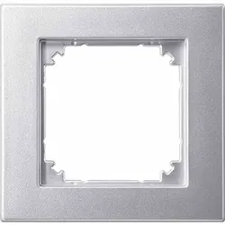 Merten M-PLAN Rahmen, 1f, aluminium, matt, Kunststoff, geeignet für Geräteeinbaukanal, geeignet für Unterputz-Installation