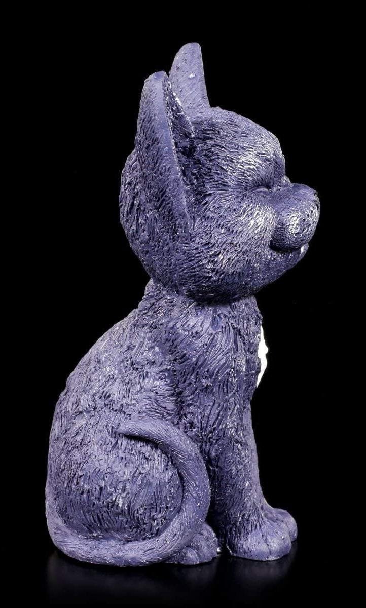 Handbeschilderd Vampierkat Beeldje Decoratief Kattenfiguur Multicolor Hoogte: 95 cm