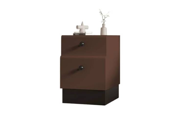 Vielseitig Brauner kleiner Nachttisch Holz for Zuhause Schlafzimmer Mezzanine-Schrank mit schmaler Seite(Klein)