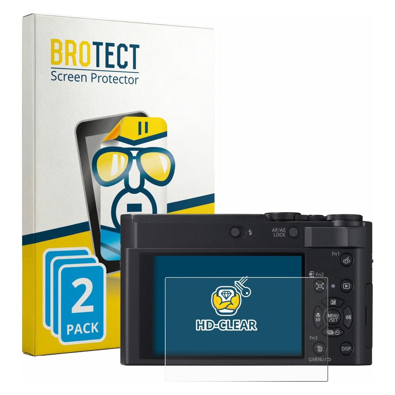 Brotect Schutzfolie für Panasonic Lumix DC-TZ300 Displayschutz Displayschutzfolie Folie Klar Transparent (1862797)