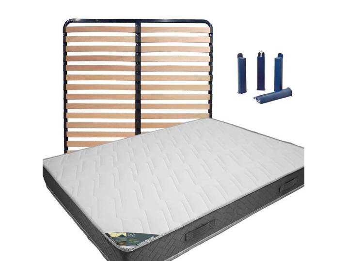 Java - Pack Matelas + AltoLattes 130x190 + Pieds