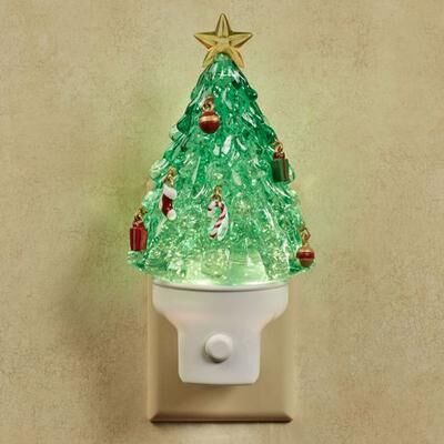 The Gerson Companies Holiday Tree Swirl LED Nightlight White , White