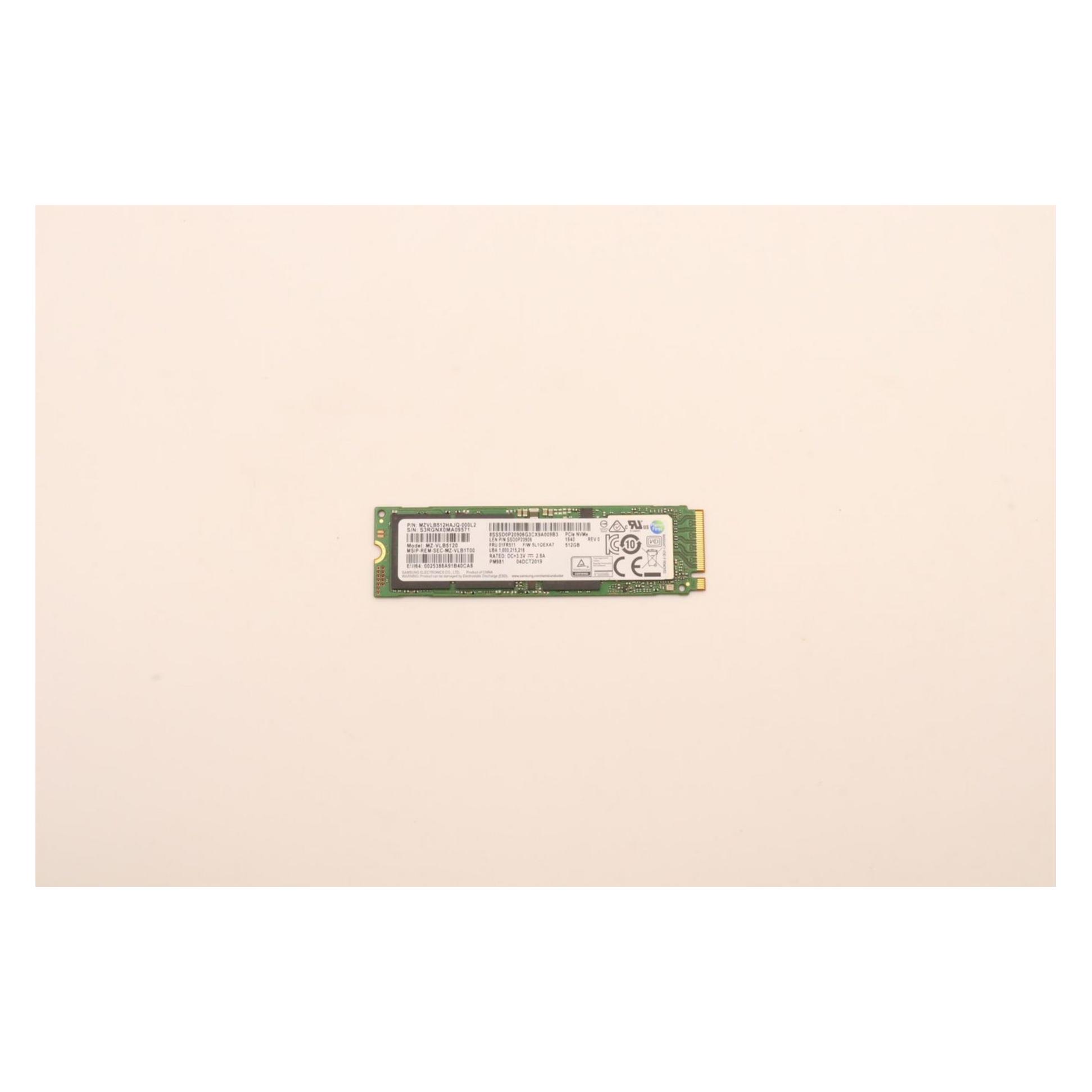 Lenovo SSD ASM Storage SSD PM981 PCIe (512 GB, M.2 2280) (01FR511)