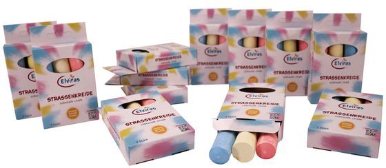 Straßenkreide, 3er Pack, 12 Stück
