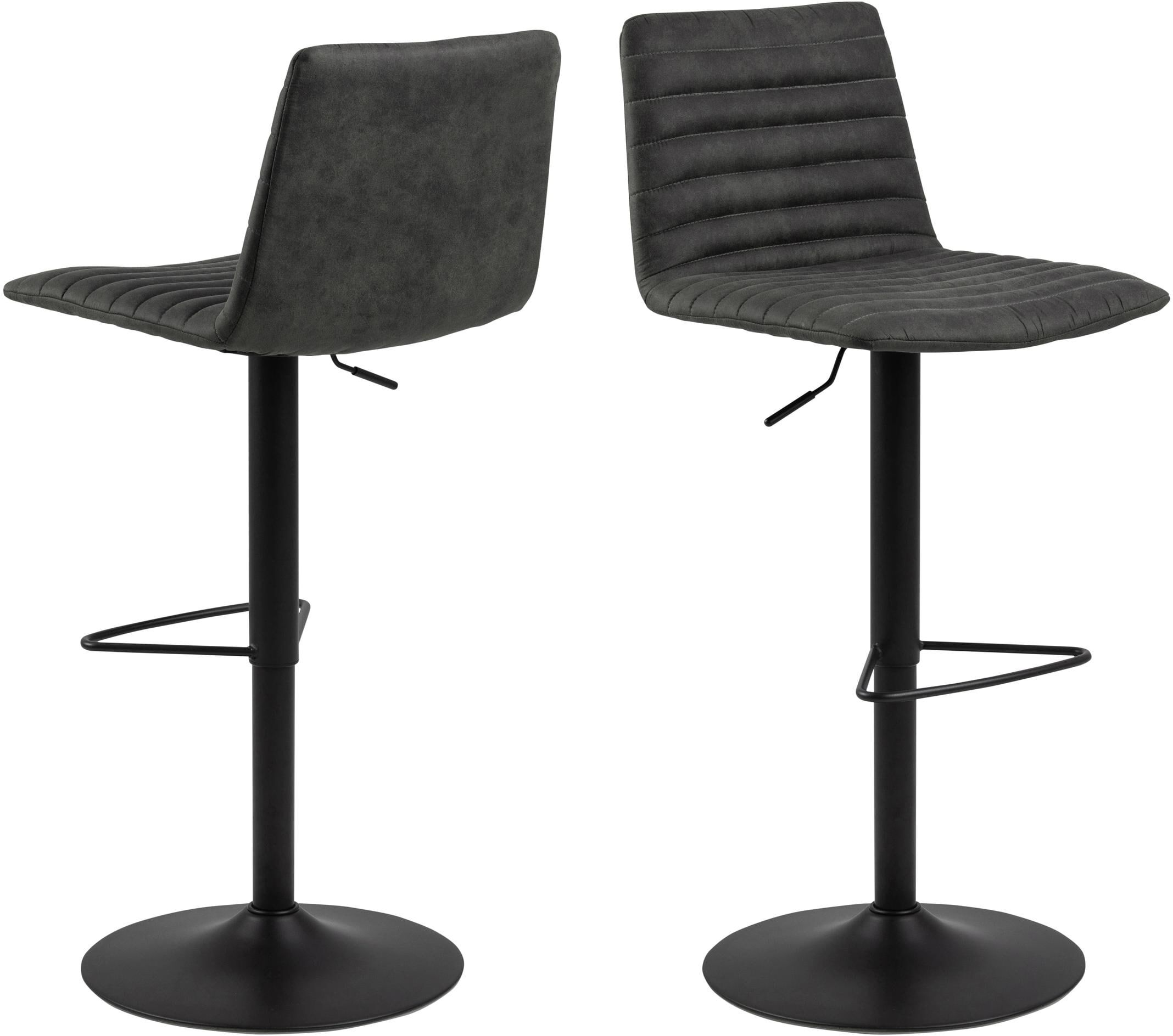 Barhocker AC DESIGN "Kimmy, 2 Stück", grau (anthrazit), B:50cm H:110,5cm T:46cm, Hocker, Barhocker anthrazit B/H/T: 50cm x 110,5cm x 46cm
