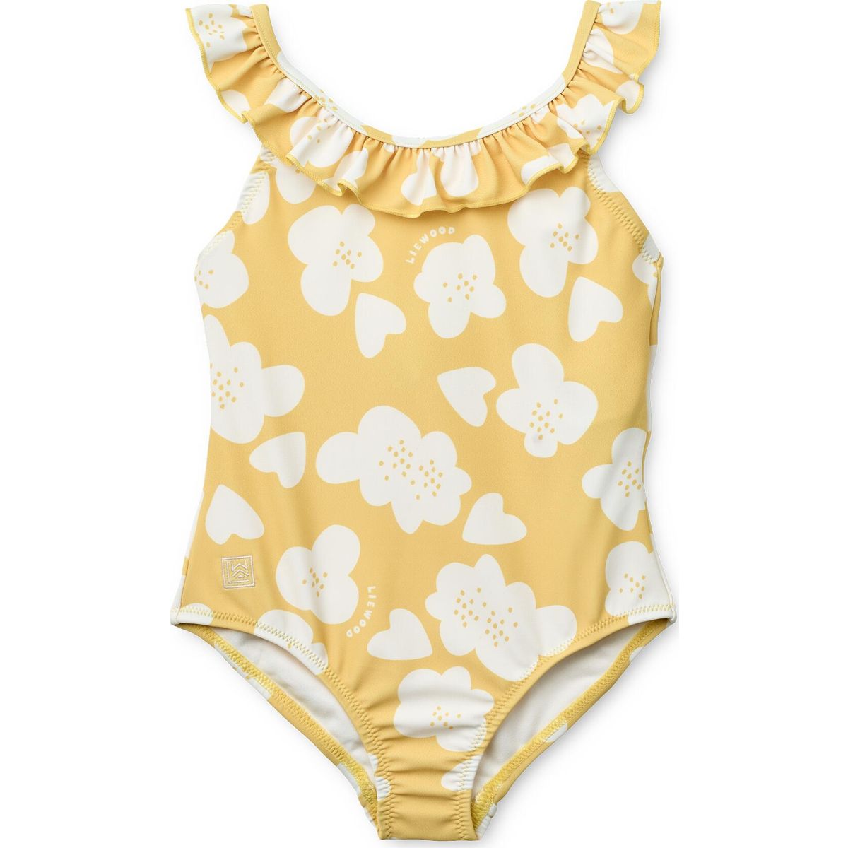 Liewood Kallie Printed Swimsuit flower / lemon yellow (2608) 68 LW18589-2608-68-CU