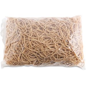 Office-Products Gummibänder 18109119-97, Länge 150mm, Breite 1,5mm, beige, 1000g