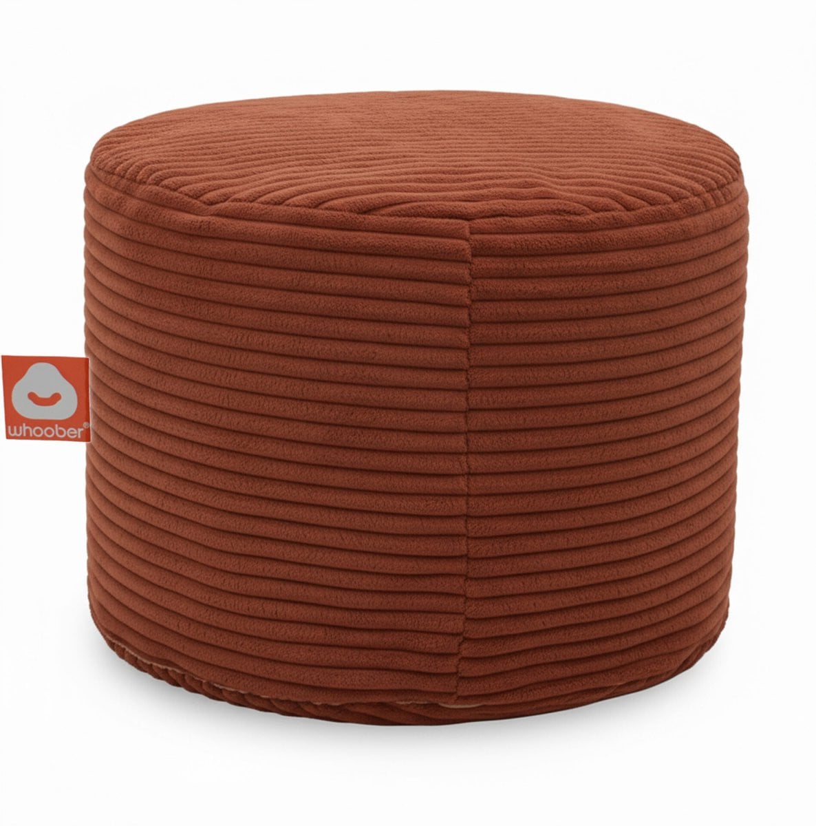 Whoober Rhodos Poef Zitzak - Bordeaux Rood - Ribfluweel