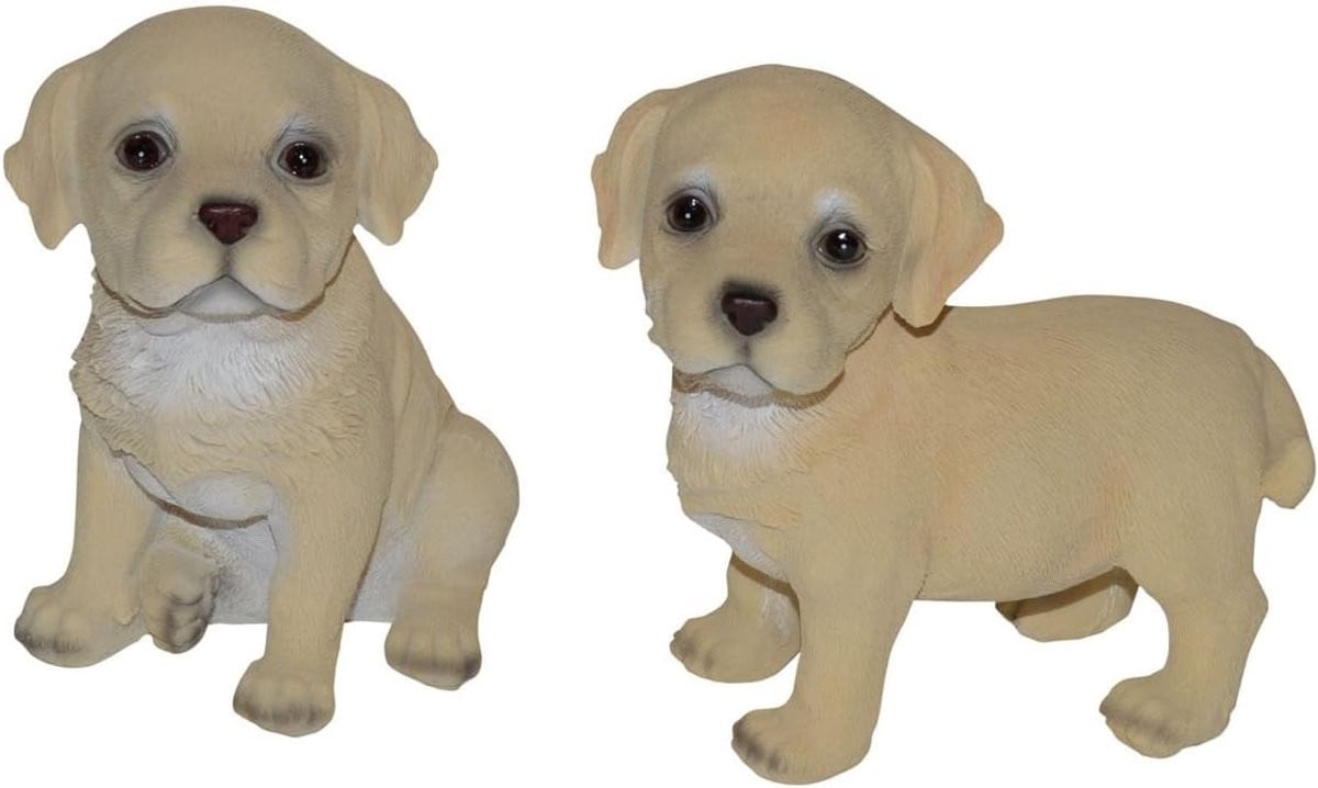 Realistisch Hond Figuur Decoratie Beeldje Multikleur H 15 x B 13 x D 10 cm