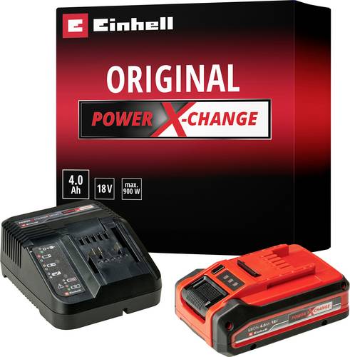 Einhell 4512159 Power X-Change PXC Starter Kit Werkzeug-Akku und Ladegerät 18 V 4000 mAh Li-Ion