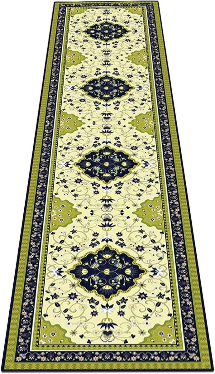 Machine wasbare vintage tapijt loper voor hal, keuken of woonkamer, veelkleurig, rechthoekig