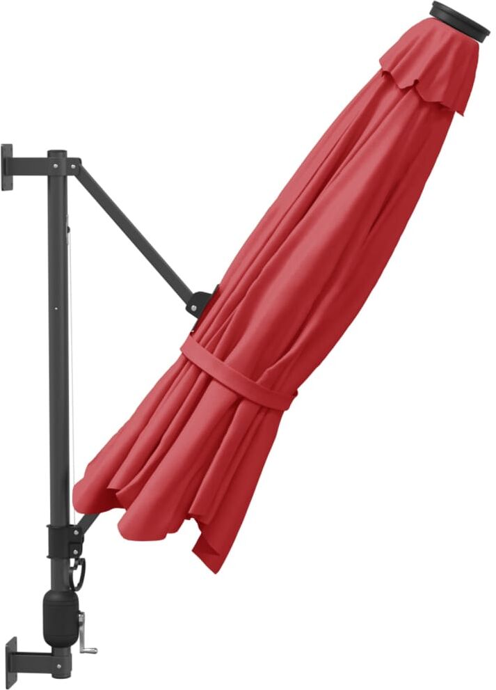 vidaXL Parasol mural rouge vif 290 cm
