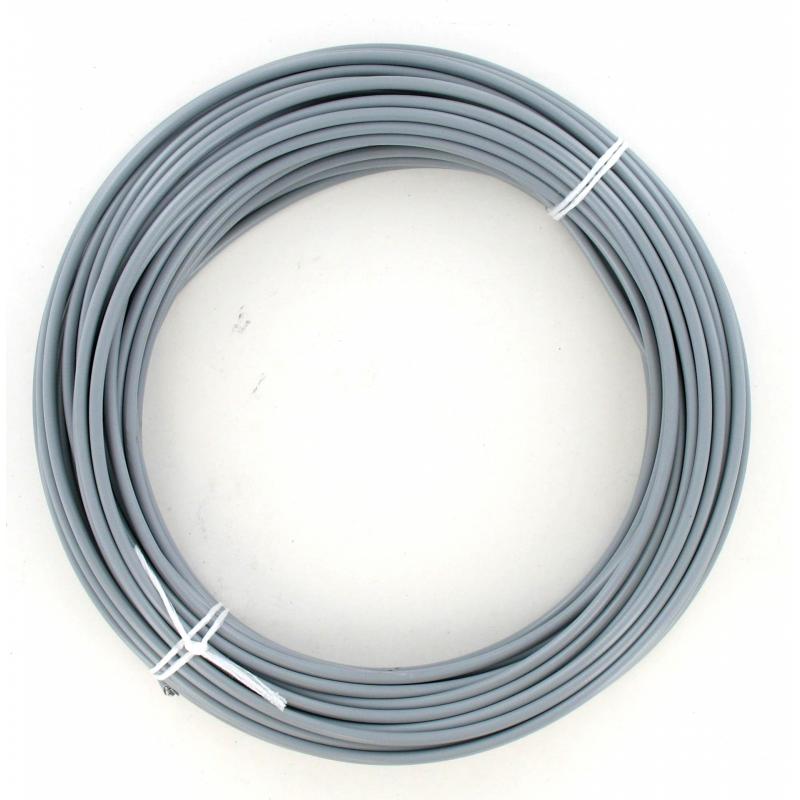 1Tek Origine Rouleau de 25 mètres de gaine fil plat 5mm Grise - Ø25/10