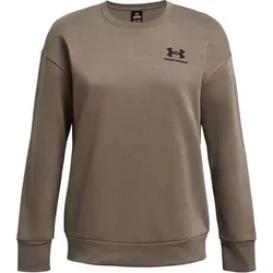UNDER ARMOUR Damen Sweatshirt ESSENTIAL FLEECE CREW, Größe XS in Braun Braun