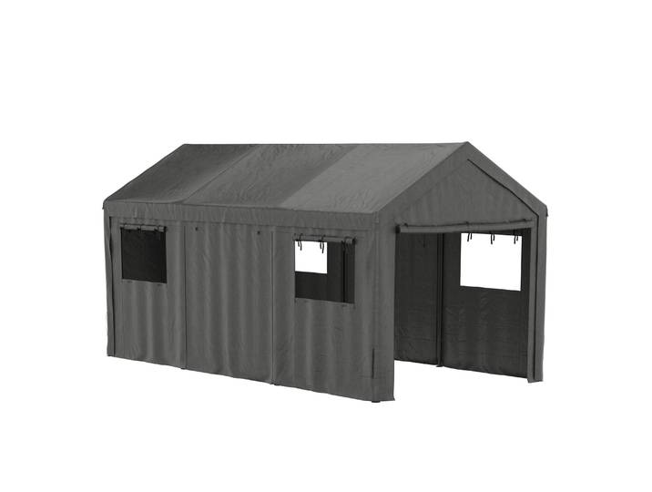 Faltpavillon BORTU 6 x 3 m anthrazit inkl. 4 Seitenwände