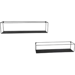 Wandregal DROP LILJA (BHT 65x15x15 cm) - schwarz - BHT 65x15x15 cm