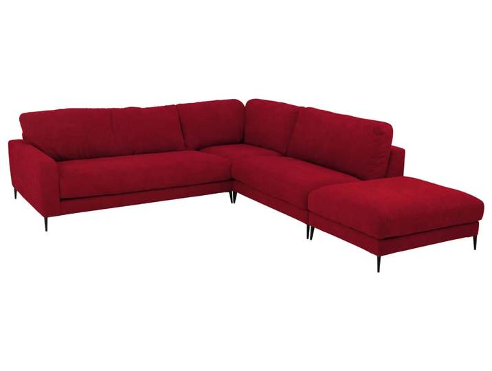 Ecksofa Umberto Basic Candy / Farbe: Cherry / Material: Leder Basic