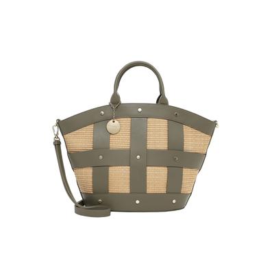 Shopper TAMARIS "Shopper TAS Kirsti", Damen, Gr. B/H/T: 47cm x 29cm x 14,5cm 0, grün (khaki 910), Polyester, Taschen Shopper