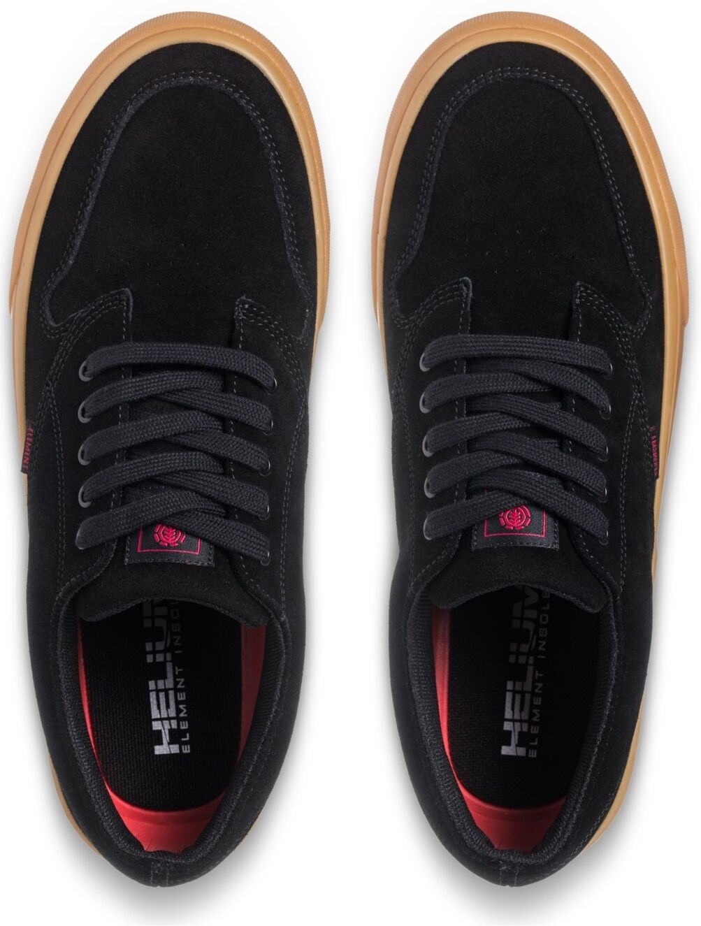 Sneaker ELEMENT "Topaz C3", Herren, Gr. 7(39), schwarz (schwarz gum rot), Obermaterial:100% Leder., Schuhe Sneaker schwarz gum rot 7(39)