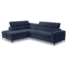 Ecksofa Nala Stoff Blau Dunkelblau