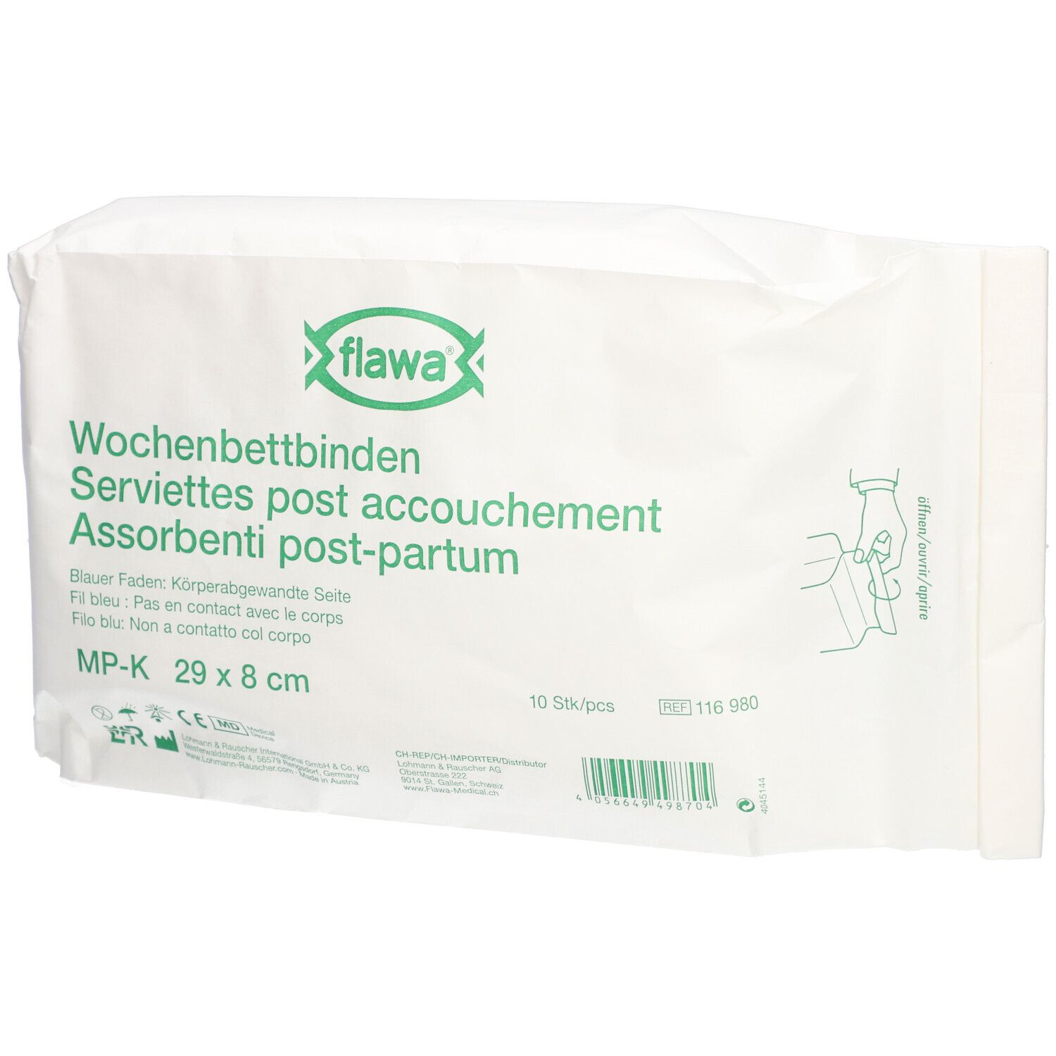 Flawa Wochenbettbinden Mp-K 10 Stk St Bandage(s)